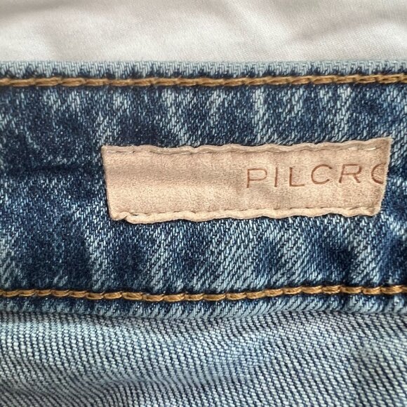 Anthropologie Pilcro Yaya Kick Flare Medium Vintage Wash Jeans sz 28P - Picture 9 of 14